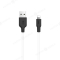 Дата-кабель Hoco X21 Plus USB-Lighting (плетеный шнур / силикон), 1.0 м (белый) фото №1