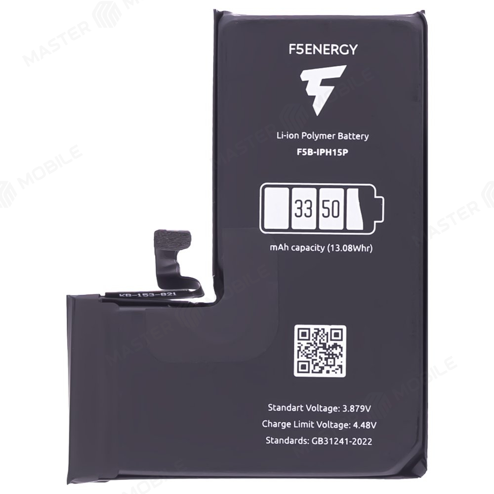 Аккумулятор для Apple iPhone 15 Pro (F5ENERGY) (усиленный) (SPECIAL EDITION) + двухсторонний скотч