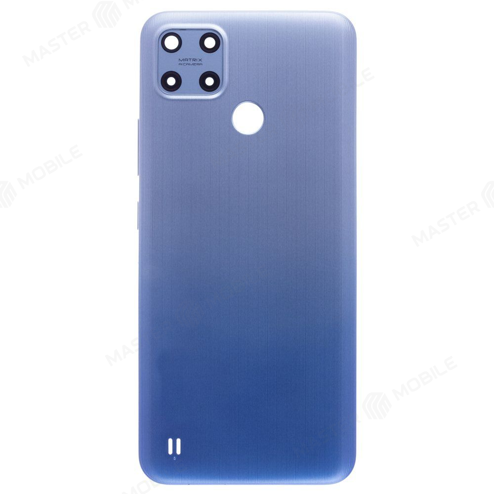 Задняя крышка для Realme C25Y (RMX3269) (синий) (в сборе со стеклом камеры)