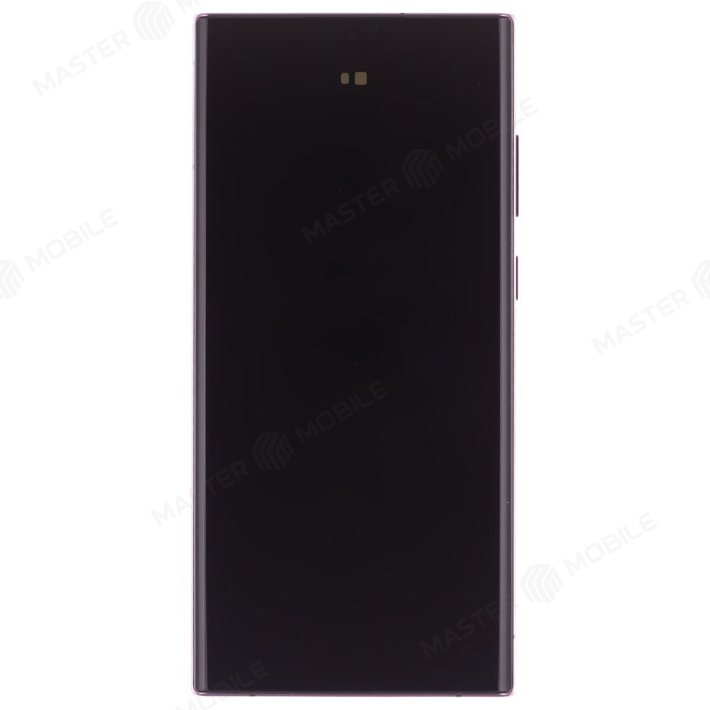 Дисплей для Samsung S908 Galaxy S22 Ultra + тачскрин (бордовый) (в рамке) (ORIG100) (SP)