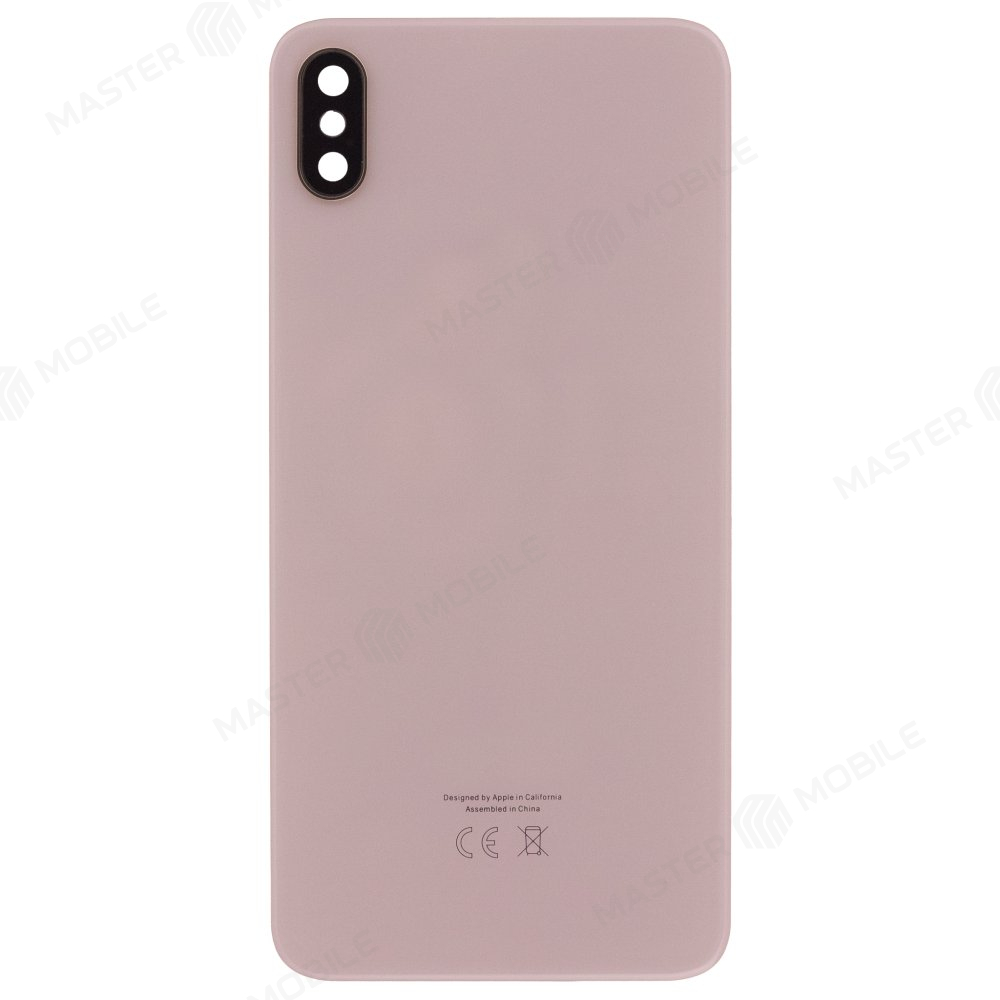 Задняя крышка для Apple iPhone Xs Max (золотистый) (в сборе со стеклом камеры) (Premium)