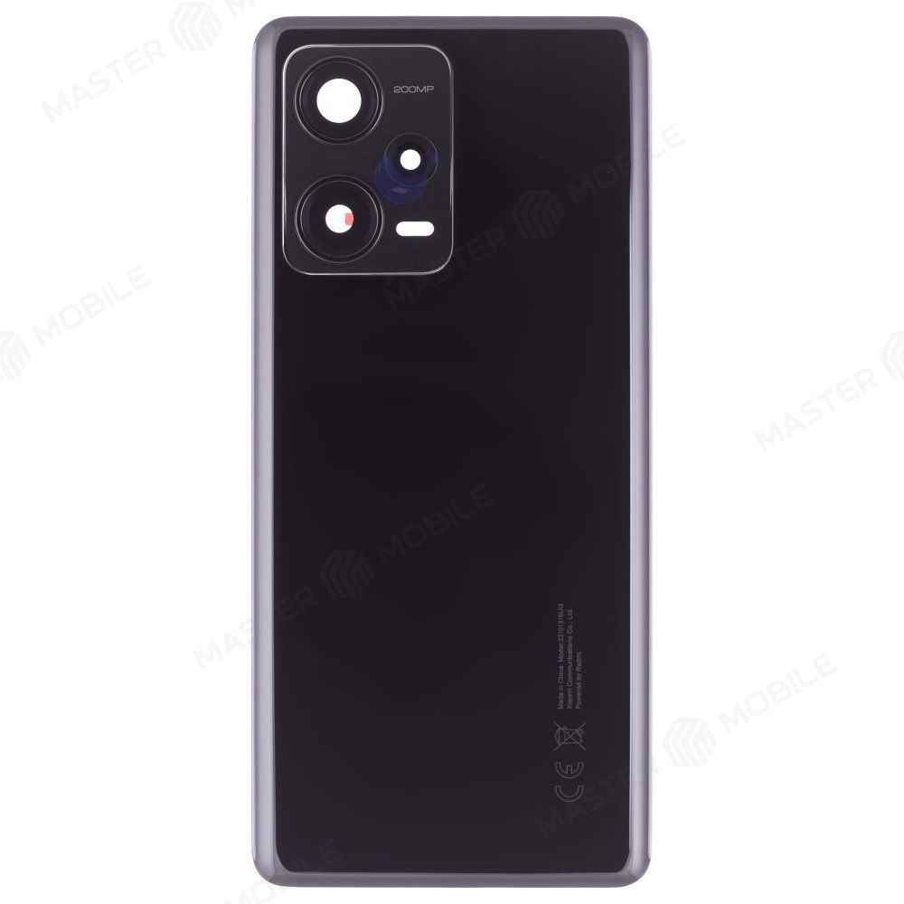 Задняя крышка для Xiaomi Redmi Note 12 Pro+ 5G (22101316UG) (черный) (в сборе со стеклом камеры) (ORIG100)