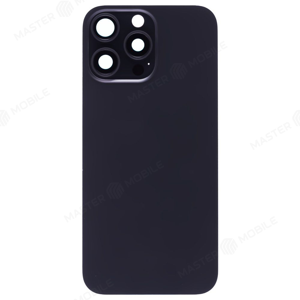 Задняя крышка для Apple iPhone 16 Pro Max (черный) (в сборе со стеклом камеры) (Premium)