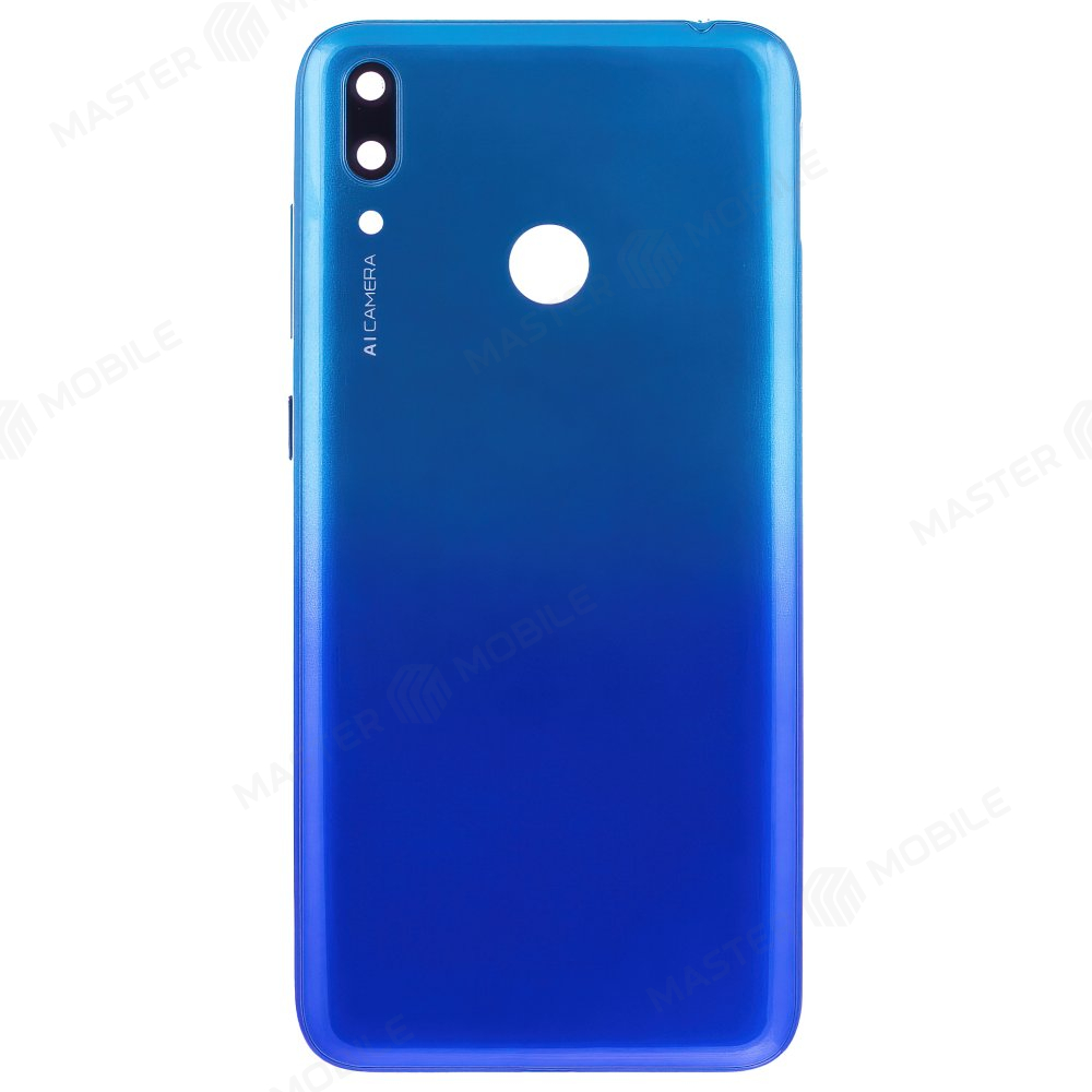 Задняя крышка для Huawei Y7 2019 (DUB-LX1) (синий) (в сборе со стеклом камеры)