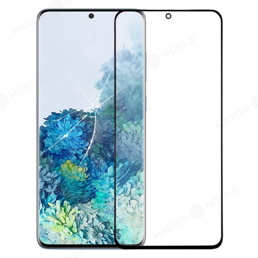 Стекло модуля для Samsung G980 Galaxy S20 + OCA (черный)