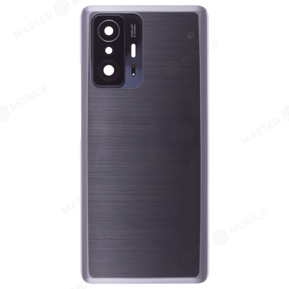 Задняя крышка для Xiaomi 11T Pro (2107113SG) (черный) (в сборе со стеклом камеры) (ORIG100)
