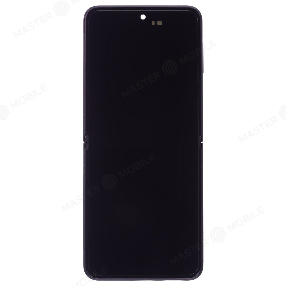 Дисплей для Samsung F711 Galaxy Z Flip 3 + тачскрин (внутренний) (черный) (в рамке) (ORIG100) (возможен дефект ЛКП)