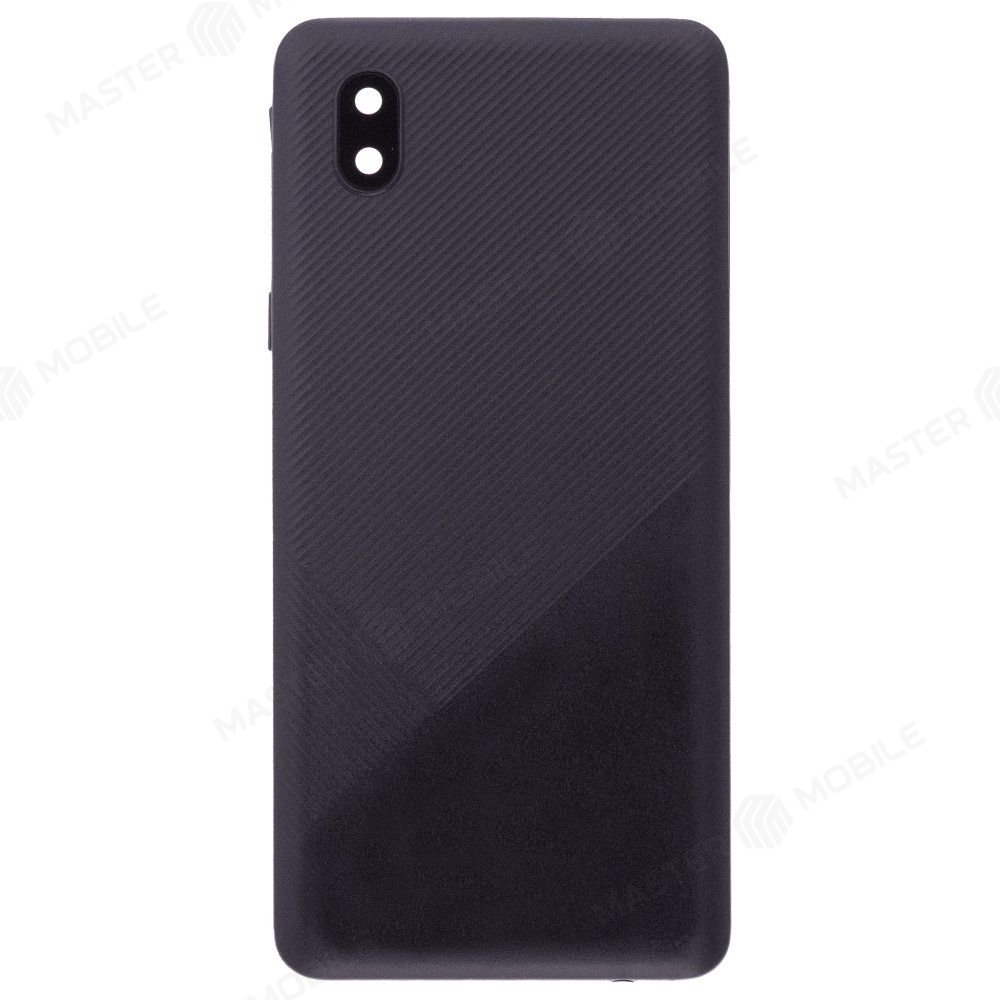 Задняя крышка для Samsung A013 Galaxy A01 Core (черный) (в сборе со стеклом камеры)