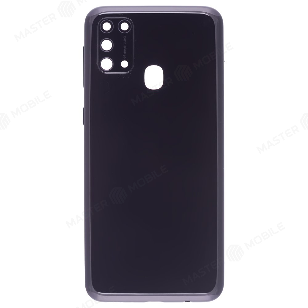 Задняя крышка для Samsung M315 Galaxy M31 (черный) (в сборе со стеклом камеры)