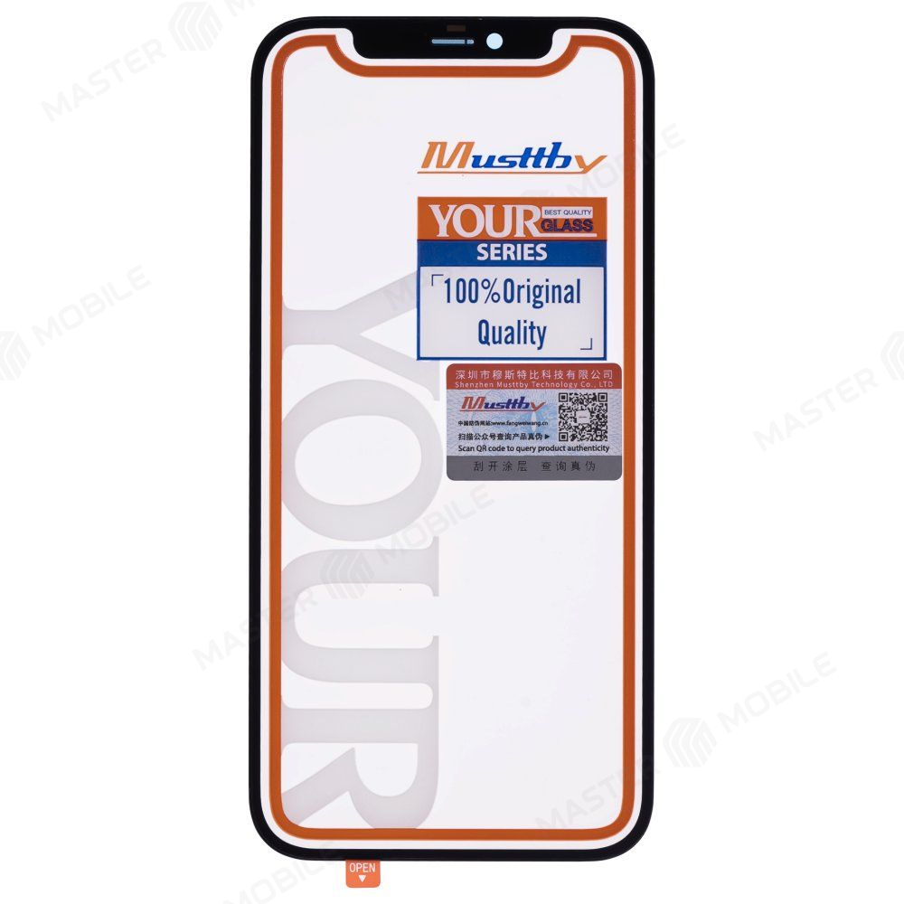Стекло модуля для Apple iPhone 12 / iPhone 12 Pro + OCA (Musttby) (Premium)