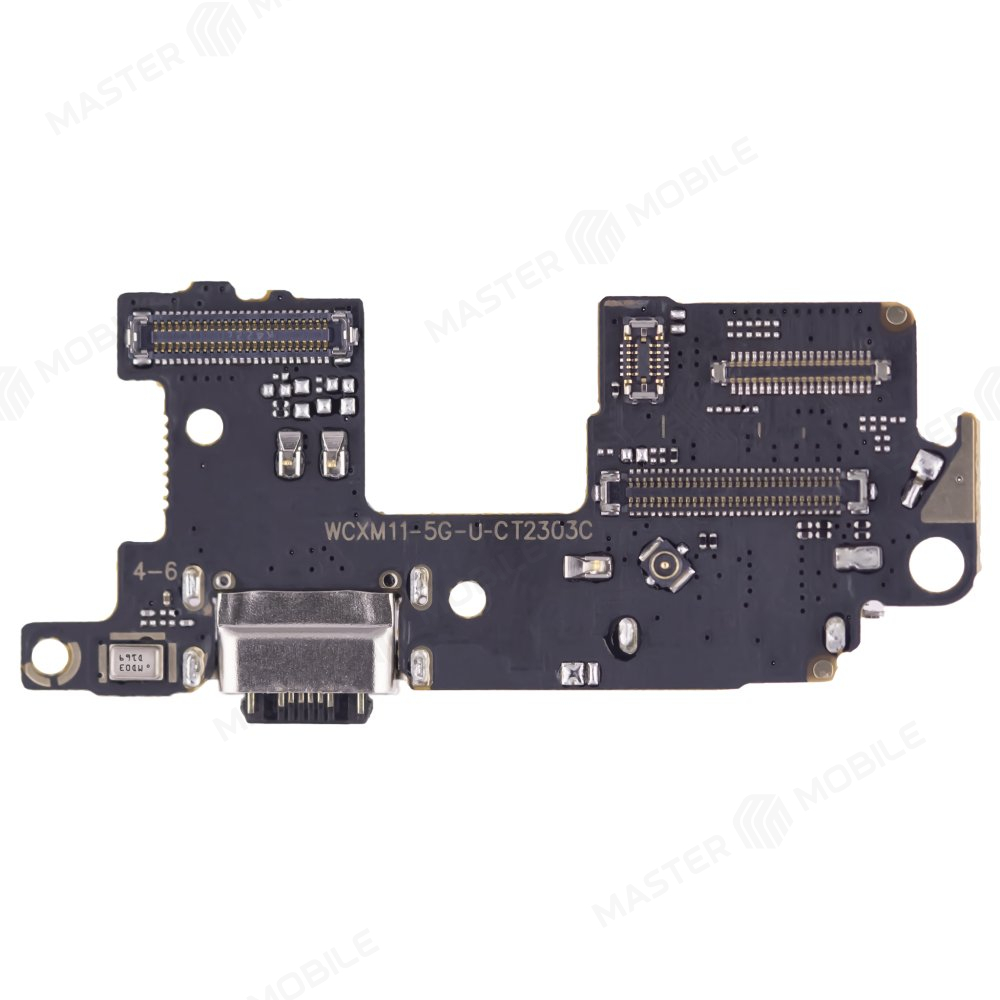 Нижняя плата для Xiaomi Mi 11 5G (M2011K2G) с комп. + разъем зарядки + разъём SIM + микрофон