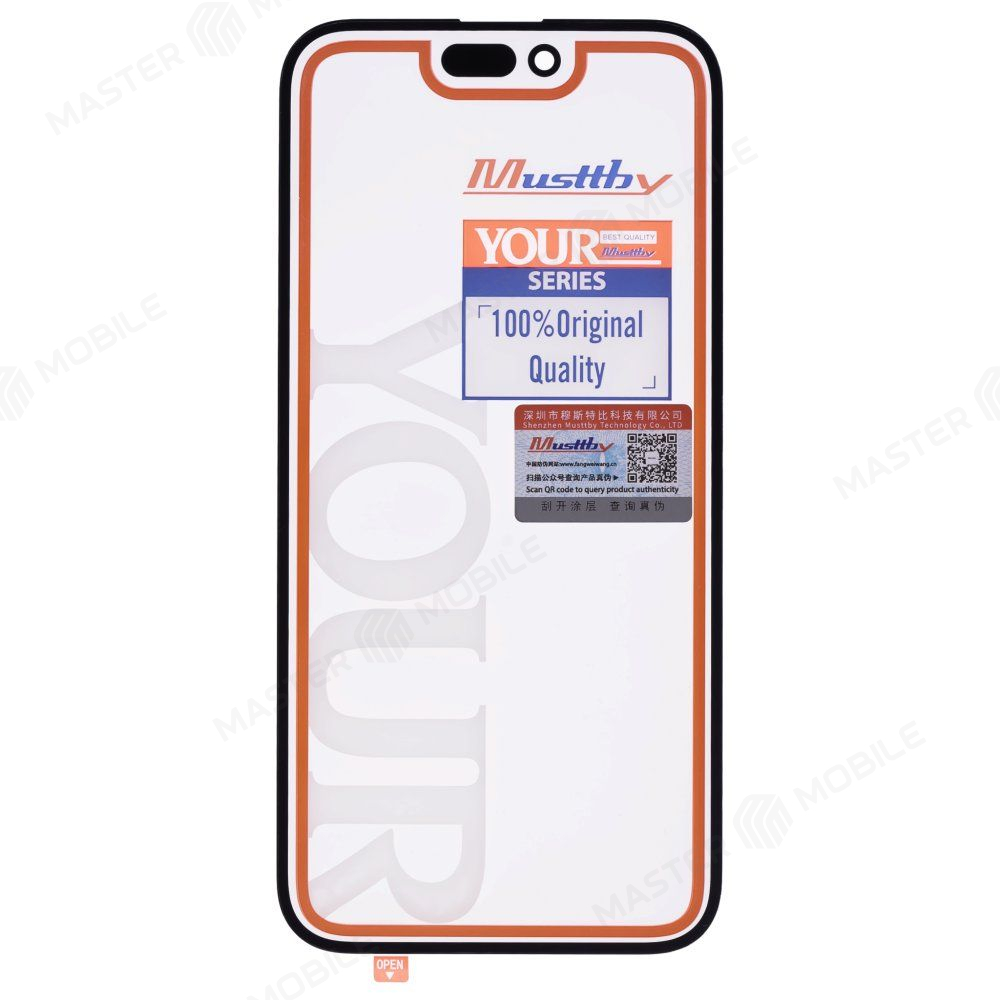 Стекло модуля для Apple iPhone 14 Pro Max + OCA (Musttby) (Premium)