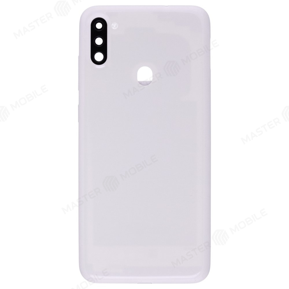 Задняя крышка для Samsung A115 Galaxy A11 (белый) (в сборе со стеклом камеры)