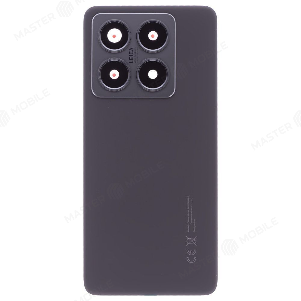 Задняя крышка для Xiaomi 14T Pro (MZB0HH9RU) (черный) (в сборе со стеклом камеры) (ORIG100)