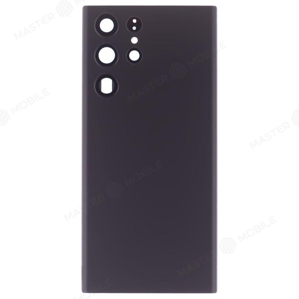 Задняя крышка для Samsung S908 Galaxy S22 Ultra (черный) (в сборе со стеклом камеры) (ORIG100)