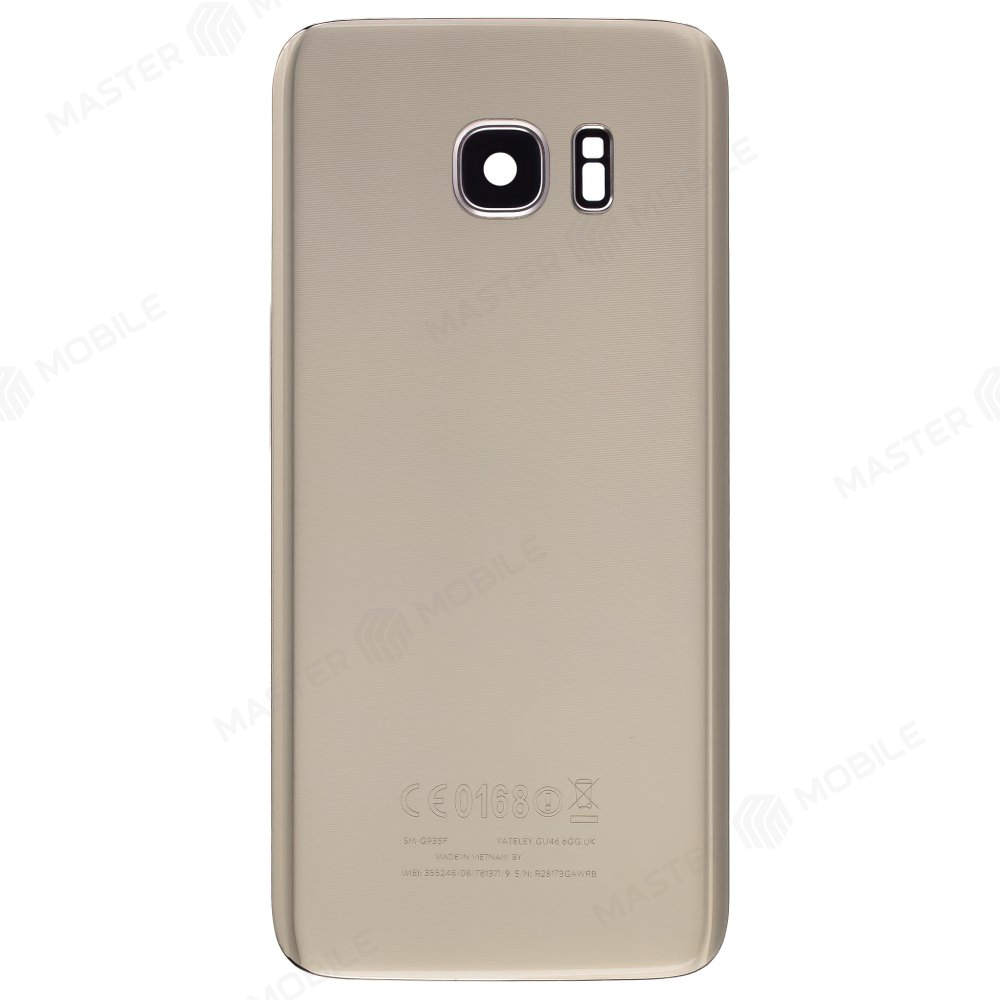 Задняя крышка для Samsung G935 Galaxy S7 Edge (золотистый) (в сборе со стеклом камеры)