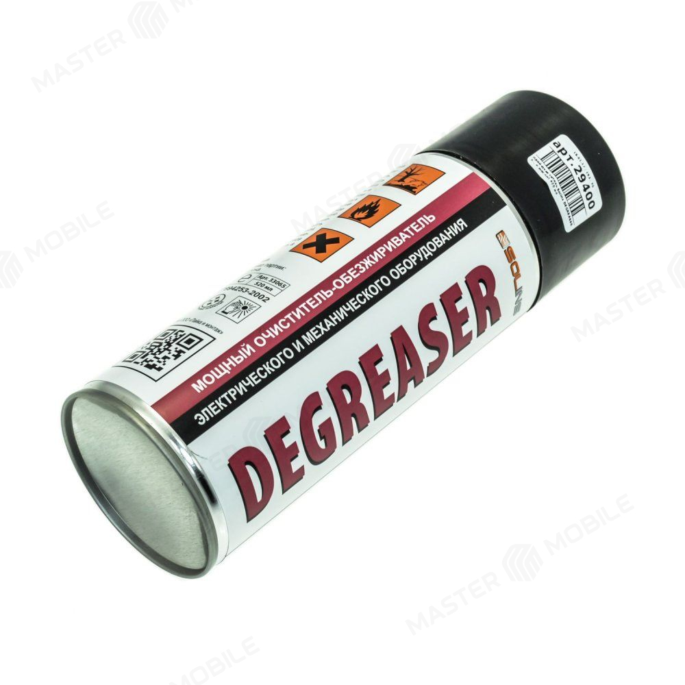 Спрей-очиститель Solins DEGREASER (смесь сильнодействующих растворителей для удаления жира и масла) (400 мл)
