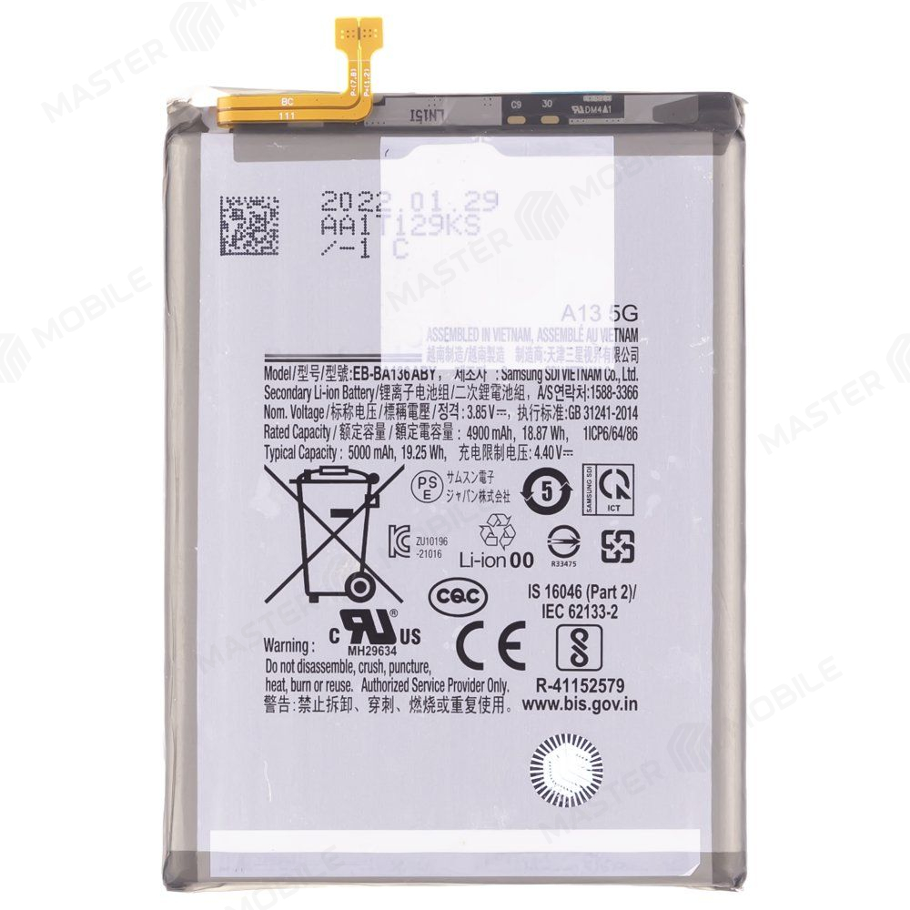 Аккумулятор для Samsung A136 Galaxy A13 5G (EB-BA136ABY) (ORIG100) (SP)