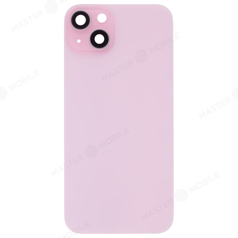 Задняя крышка для Apple iPhone 15 Plus (розовый) (в сборе со стеклом камеры) (Premium)