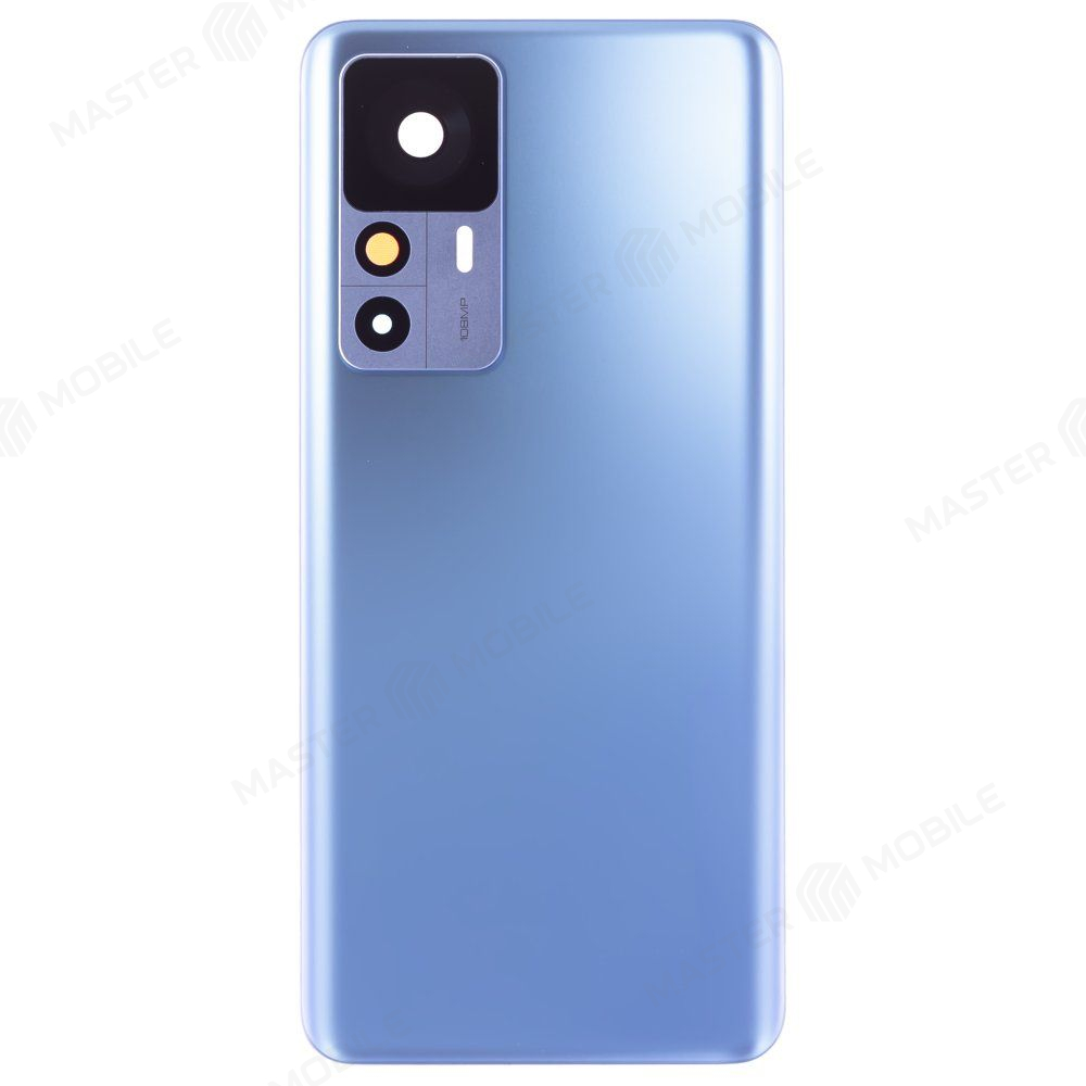 Задняя крышка для Xiaomi 12T (22071212AG) (голубой) (в сборе со стеклом камеры) (ORIG100)