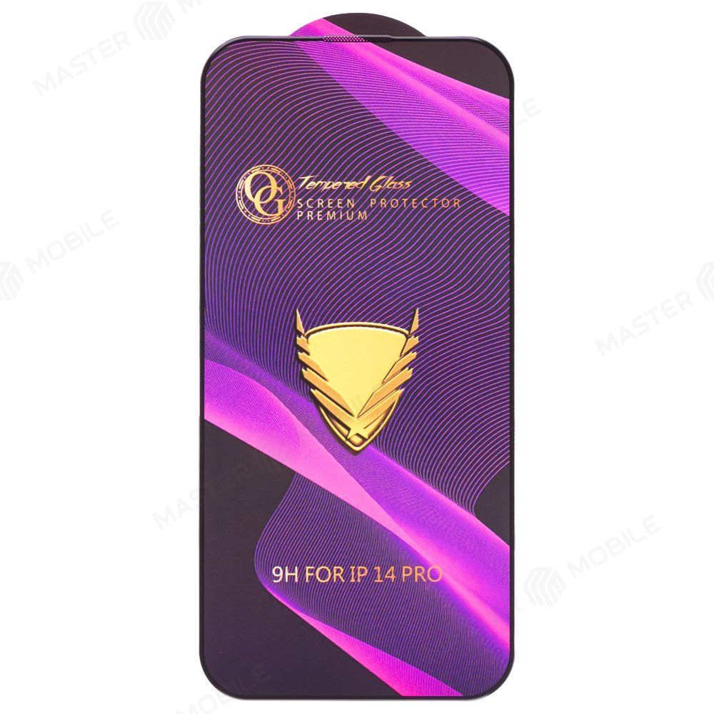 Защитное стекло OG Glass (3 в 1) для Apple iPhone 14 Pro (черный)