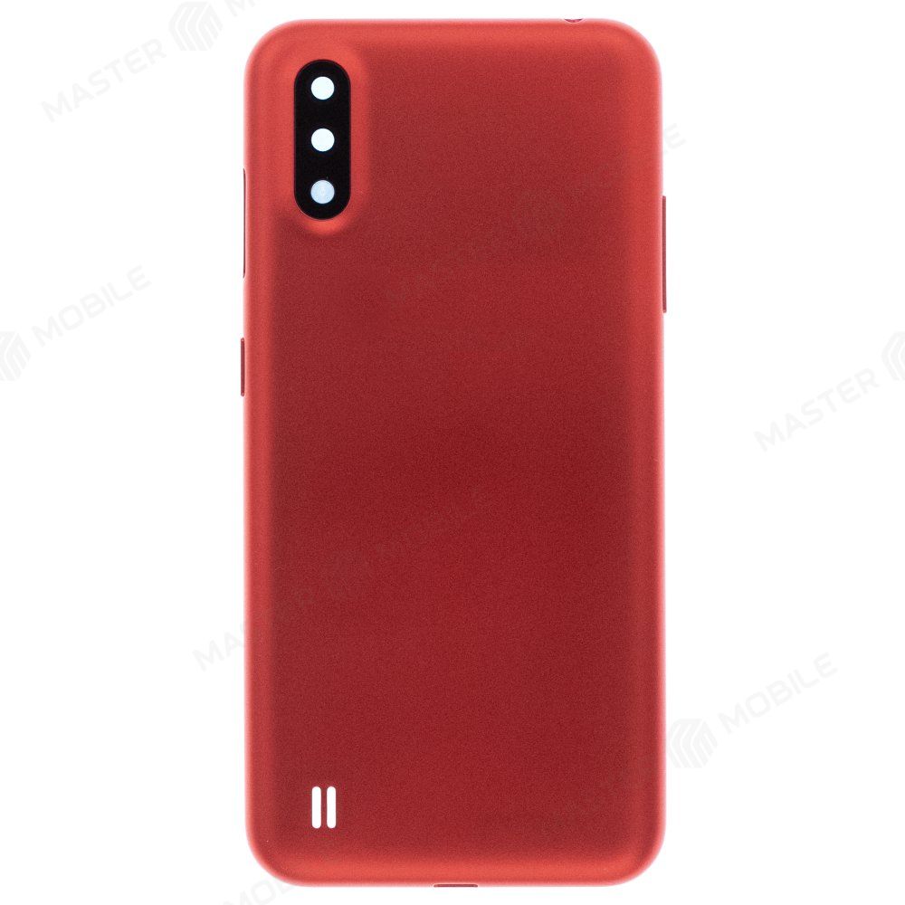 Задняя крышка для Samsung A015 Galaxy A01 (красный) (в сборе со стеклом камеры)