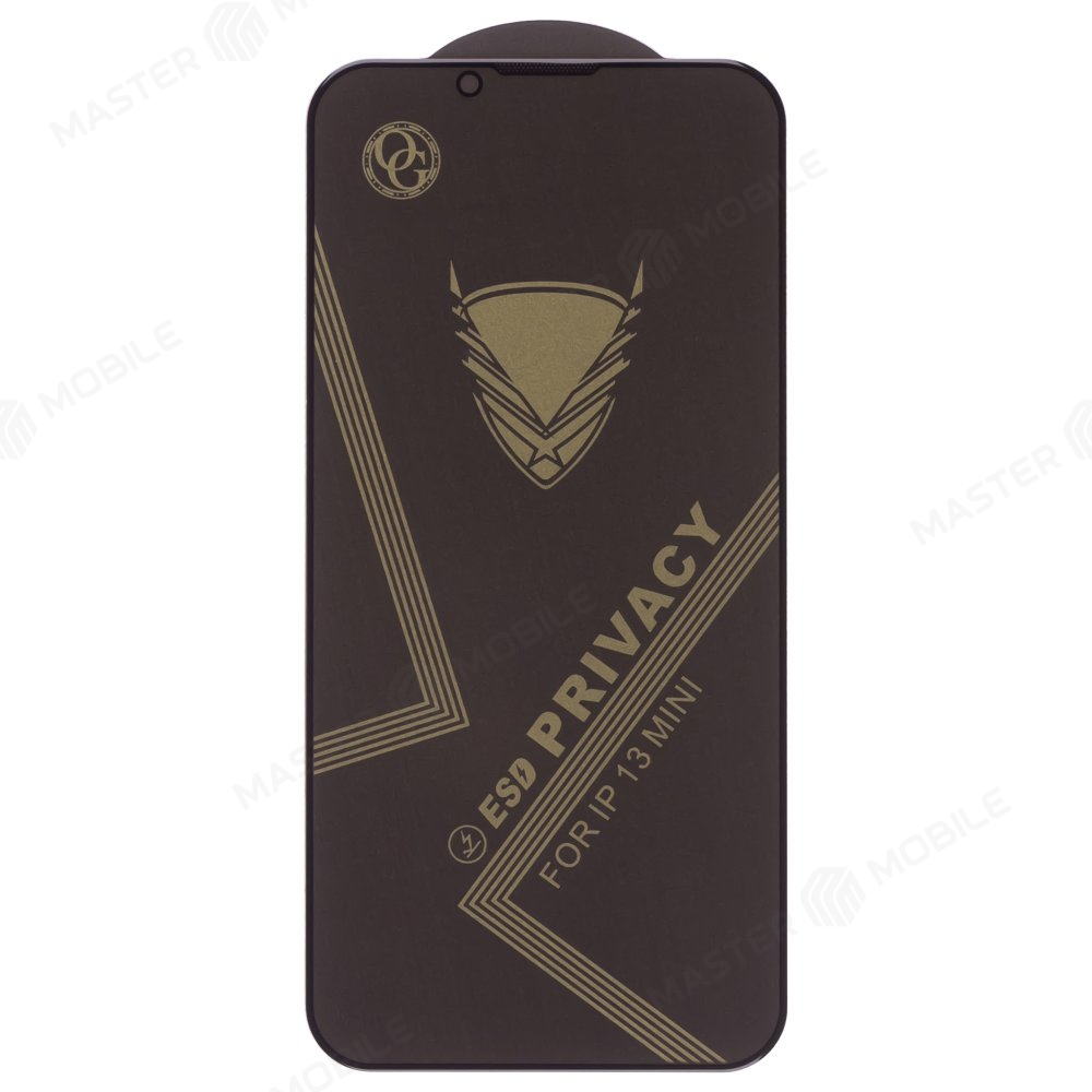Защитное стекло 3D для Apple iPhone 13 mini (антишпион) (черный)