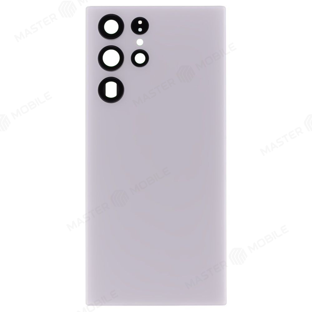 Задняя крышка для Samsung S908 Galaxy S22 Ultra (белый) (в сборе со стеклом камеры)