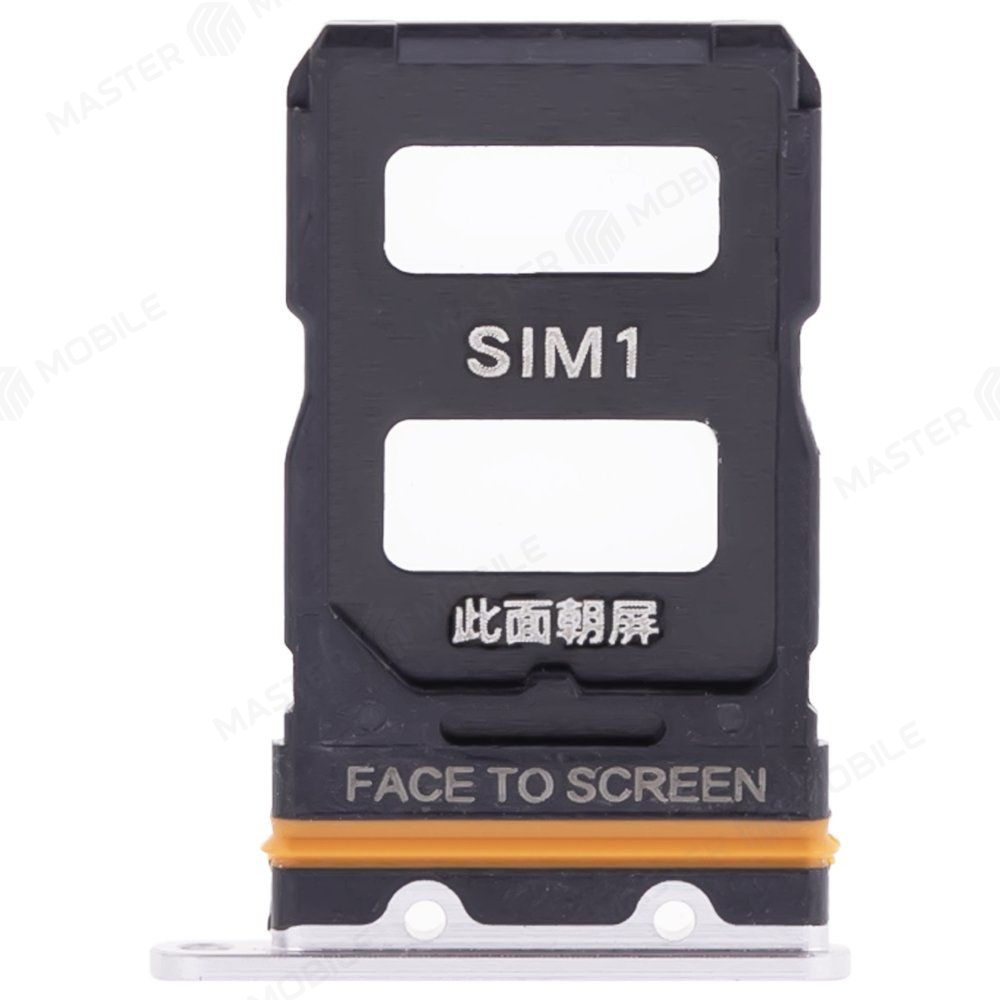 Держатель сим-карты для Xiaomi 12 (2201123G) / 12X (2112123AG) (серебристый)