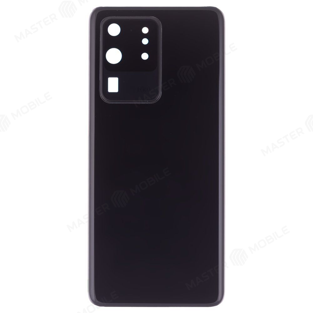 Задняя крышка для Samsung G988 Galaxy S20 Ultra (черный) (в сборе со стеклом камеры) (ORIG100)