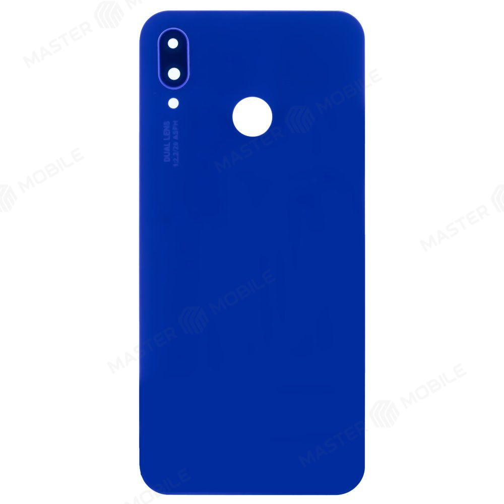 Задняя крышка для Huawei P20 Lite (ANE-LX1) / Nova 3E (ANE-AL00) (синий) (в сборе со стеклом камеры)