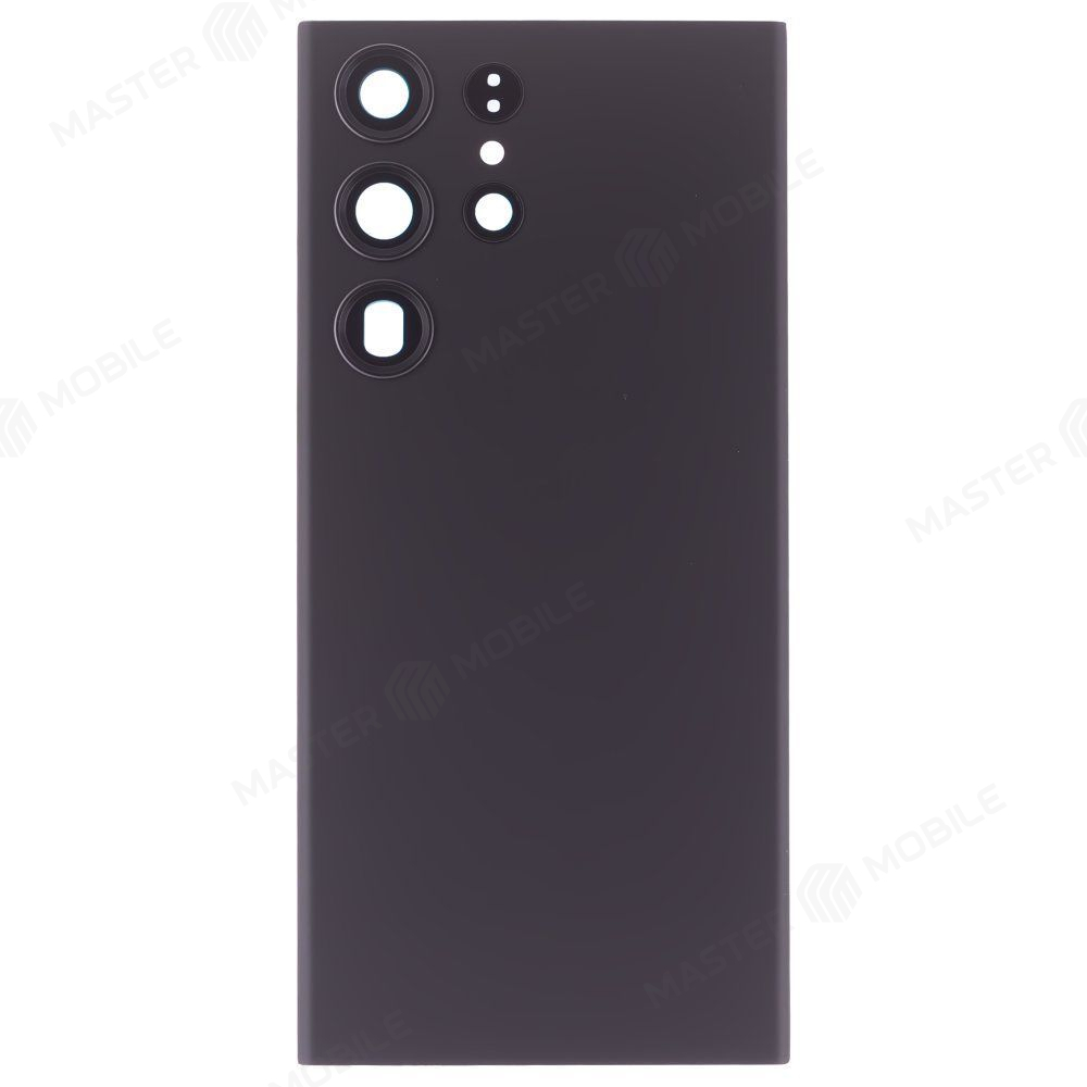 Задняя крышка для Samsung S918 Galaxy S23 Ultra (черный) (в сборе со стеклом камеры) (ORIG100)