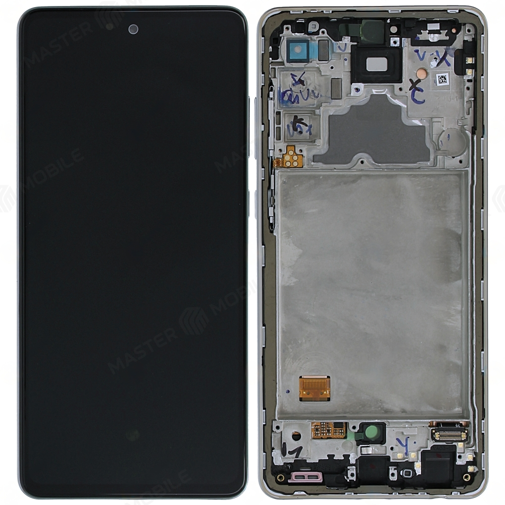 Дисплей для Samsung A725 Galaxy A72 (в сборе с тачскрином) (серебристый) (в рамке) (ORIG100)
