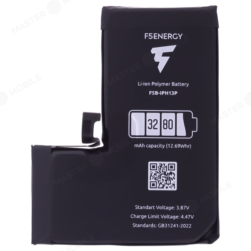 Аккумулятор для Apple iPhone 13 Pro (F5ENERGY) (усиленный) (3280 мАч) (SPECIAL EDITION) + двухсторонний скотч