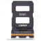 Держатель сим-карты для Xiaomi 12 (2201123G) / 12X (2112123AG) (серебристый)  фото №1
