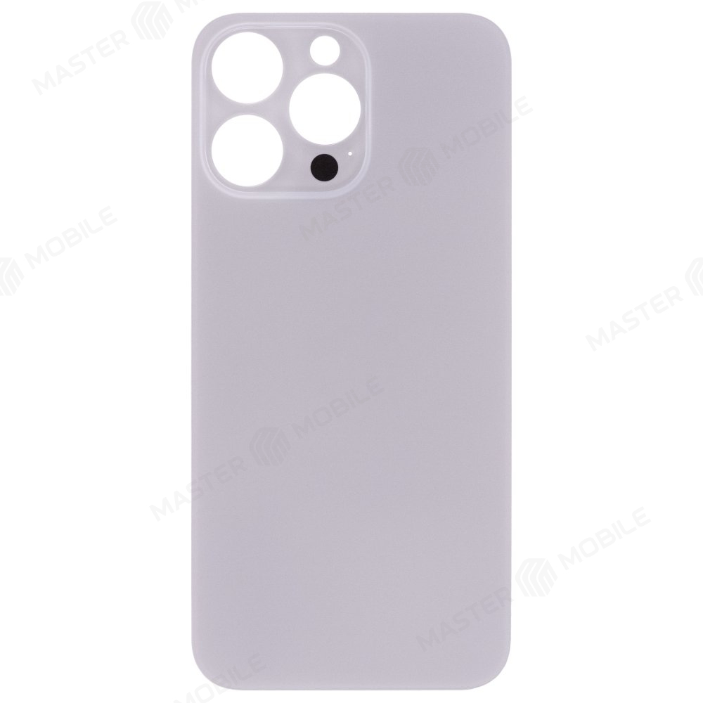 Задняя крышка для Apple iPhone 15 Pro Max (белый) (с широким отверстием) (Premium)