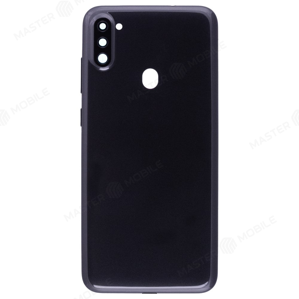 Задняя крышка для Samsung A115 Galaxy A11 (черный) (в сборе со стеклом камеры)