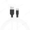Дата-кабель Hoco X21 Plus USB-Type-C (плетеный шнур / силикон), 1.0 м (белый) фото №2