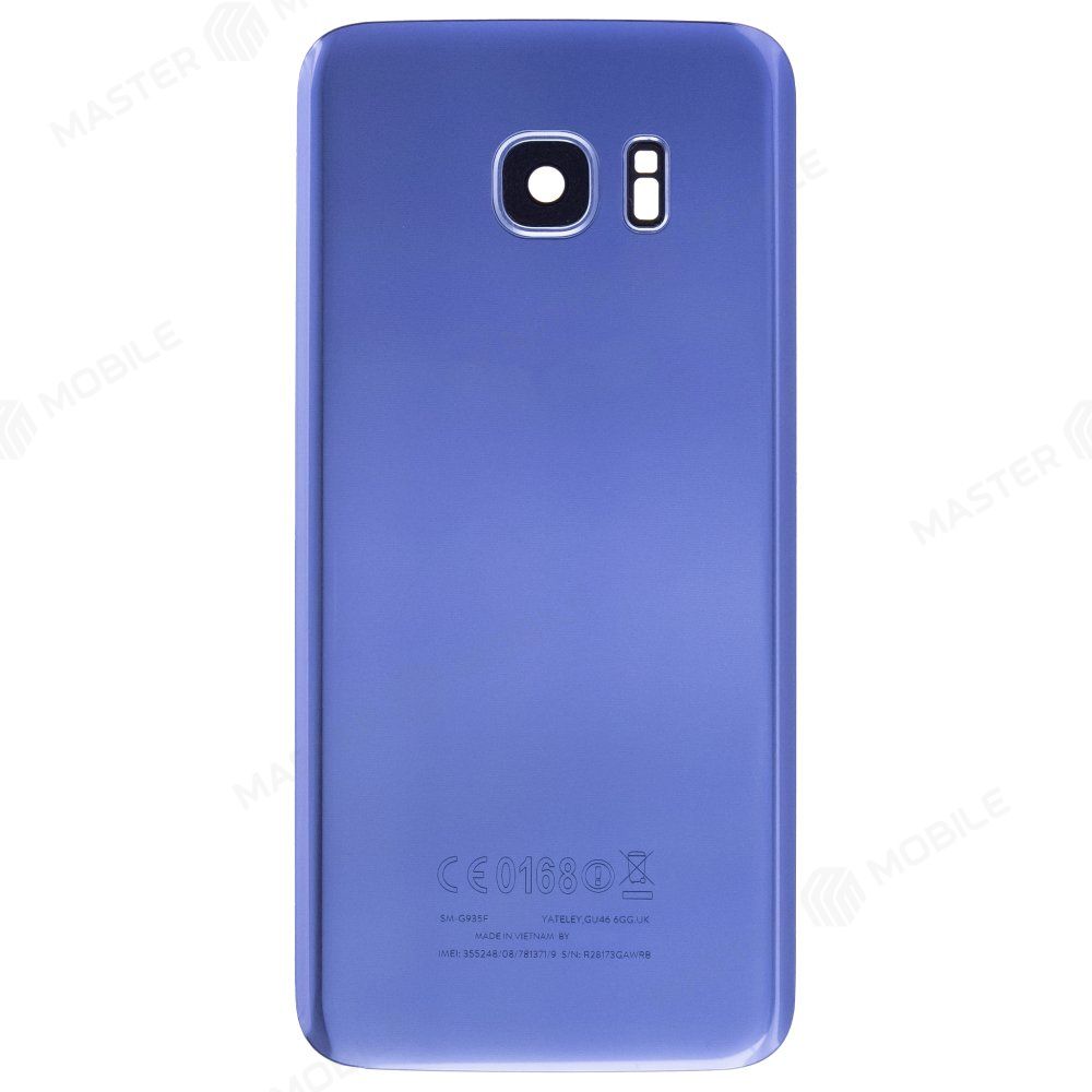 Задняя крышка для Samsung G935 Galaxy S7 Edge (синий) (в сборе со стеклом камеры)