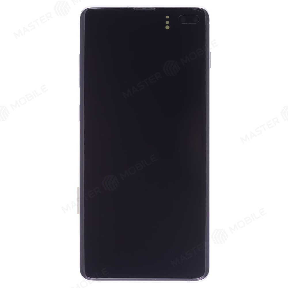 Дисплей для Samsung G975 Galaxy S10+ + тачскрин (серебристый) (в рамке) (ORIG100) (возможен дефект ЛКП)