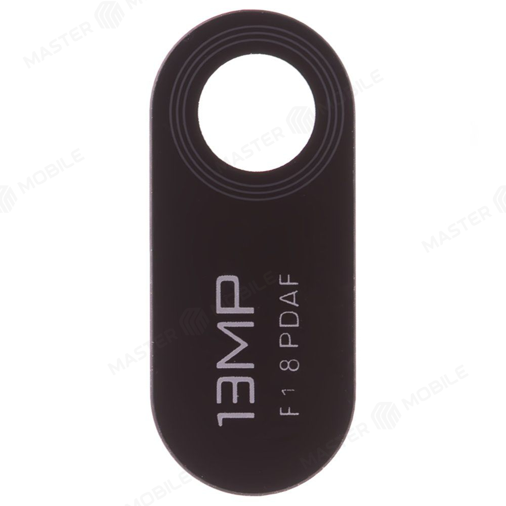 Стекло задней камеры для Huawei Y6 2019 (MRD-LX1F) (без рамки) (черный)