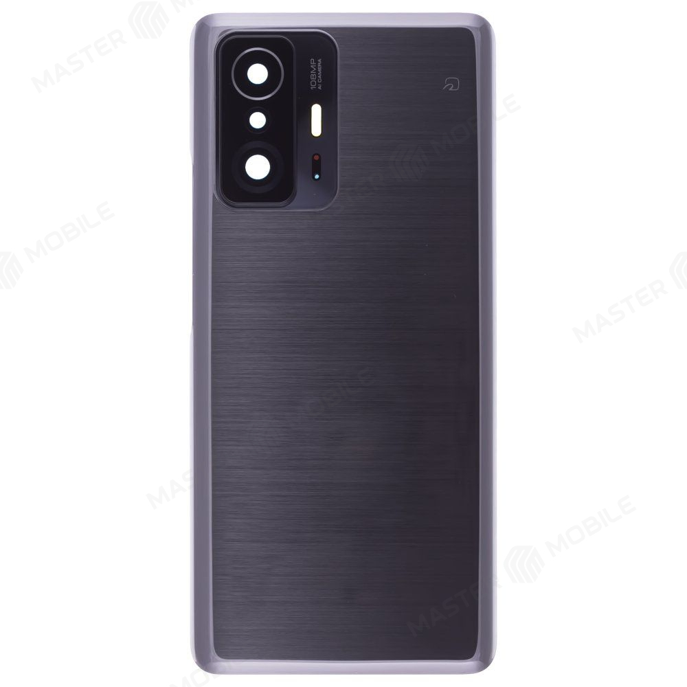 Задняя крышка для Xiaomi 11T (21081111RG) (черный) (в сборе со стеклом камеры) (ORIG100)