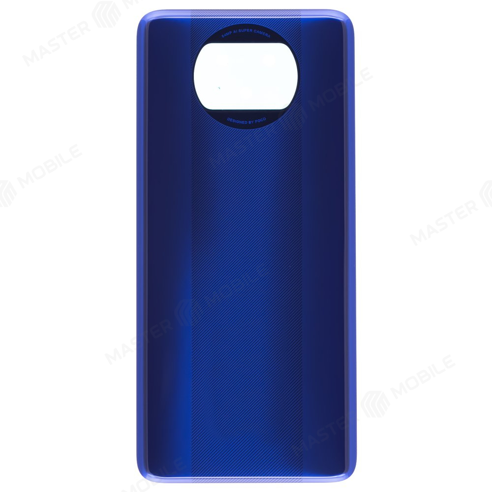 Задняя крышка для Xiaomi Poco X3 / Poco X3 NFC (M2007J20CG) / Poco X3 Pro (M2102J20SG) (синий) (ORIG100)