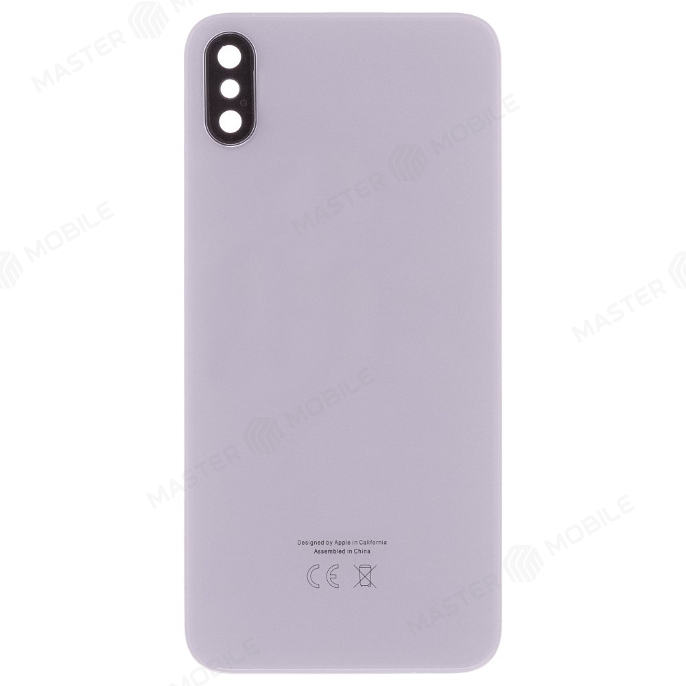 Задняя крышка для Apple iPhone Xs (белый) (в сборе со стеклом камеры) (Premium)