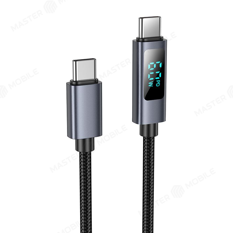 Дата-кабель Hoco X112 TypeC - TypeC 1 м 60W (черный)