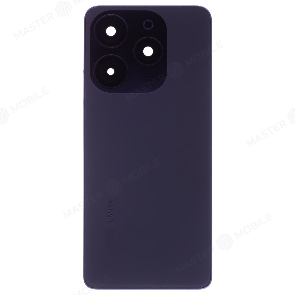 Задняя крышка для Tecno Spark 10 Pro (KI7) (черный) (в сборе со стеклом камеры)