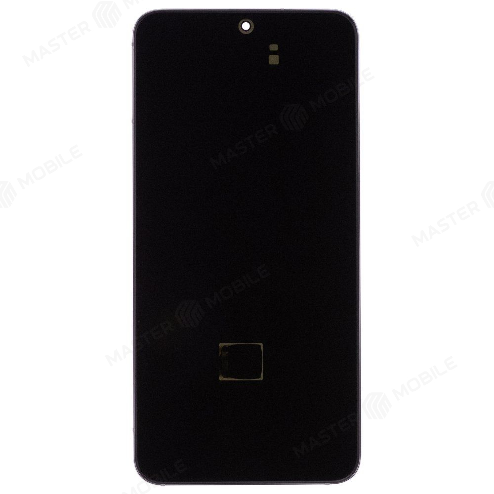 Дисплей для Samsung S901 Galaxy S22 + тачскрин (серебристый) (в рамке) (ORIG100) (возможен дефект ЛКП)