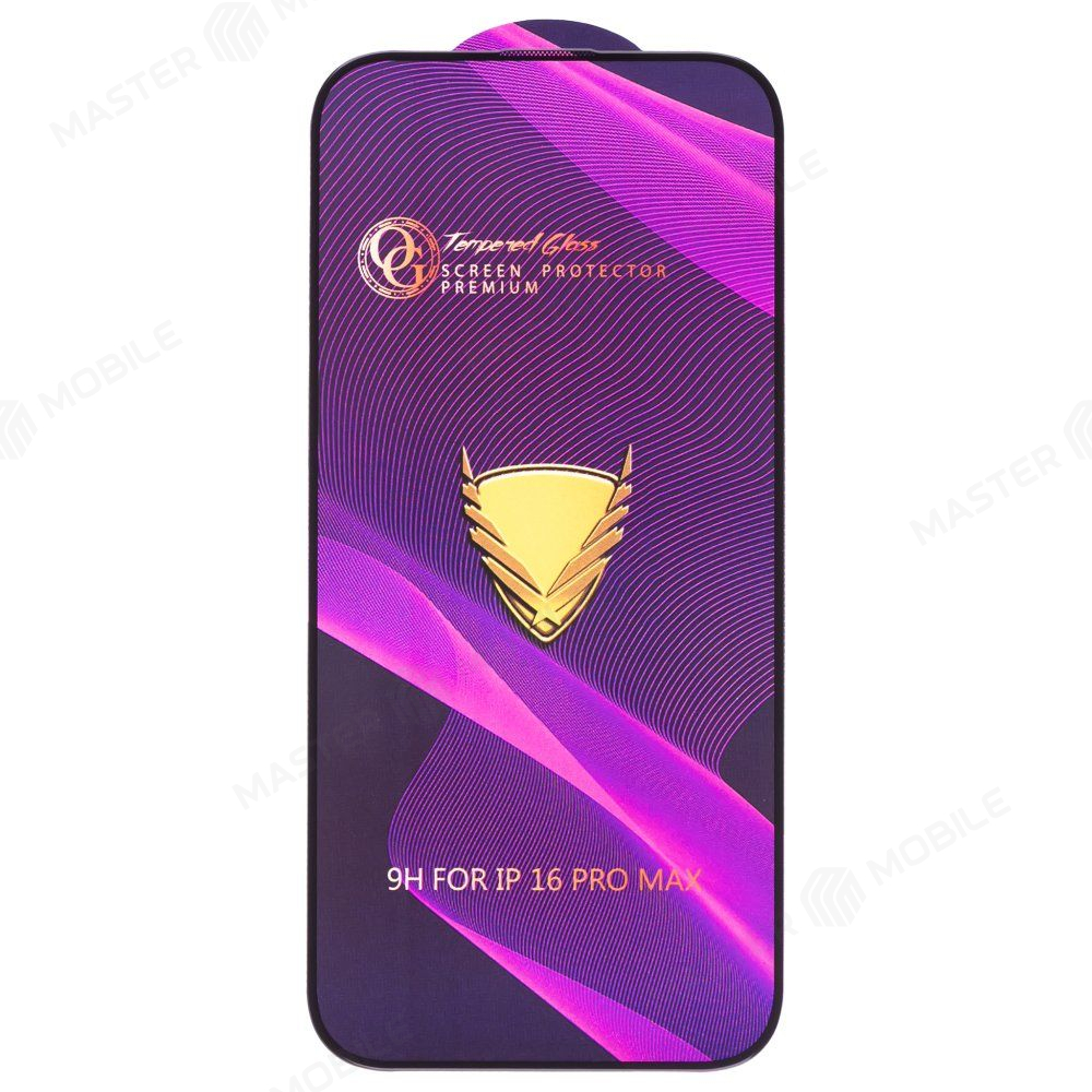 Защитное стекло OG Glass (3 в 1) для Apple iPhone 16 Pro Max (черный)