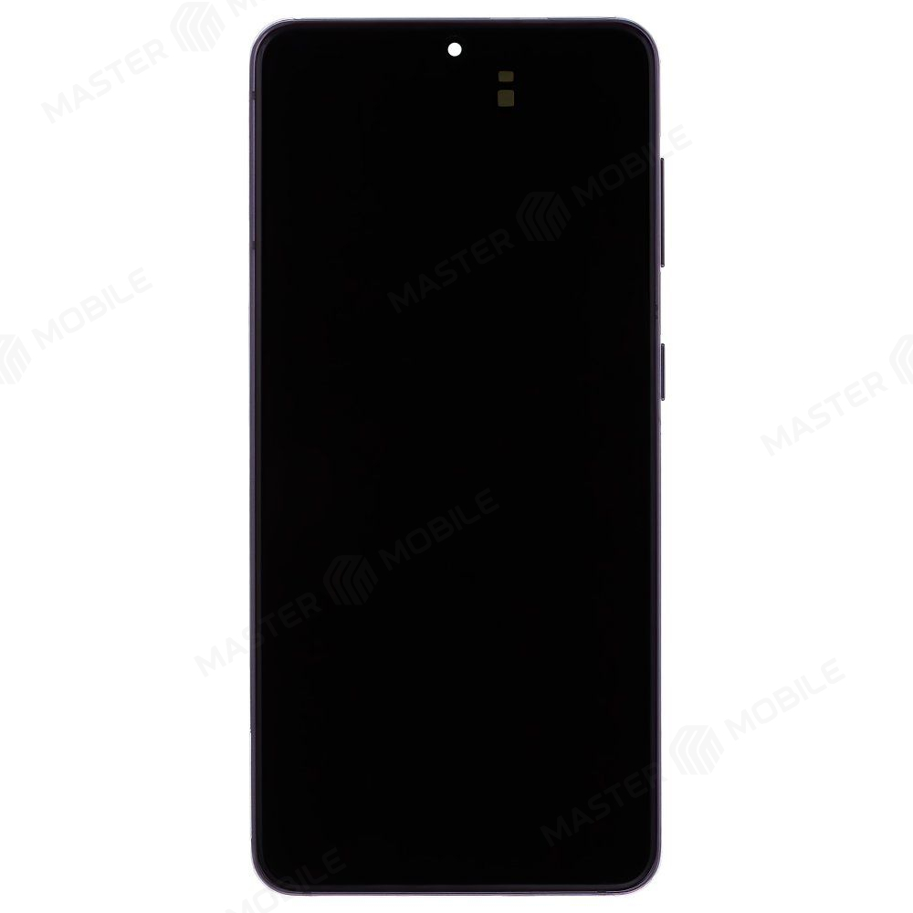 Дисплей для Samsung G991 Galaxy S21 + тачскрин (черный) (в рамке) (ORIG100) (возможен дефект ЛКП)