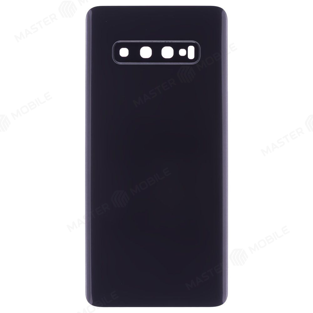 Задняя крышка для Samsung G975 Galaxy S10+ (черный) (в сборе со стеклом камеры)